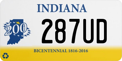 IN license plate 287UD