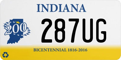 IN license plate 287UG