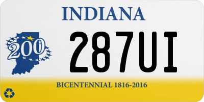 IN license plate 287UI