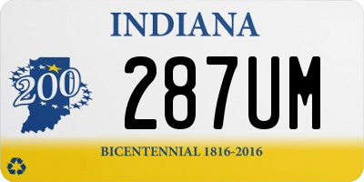 IN license plate 287UM