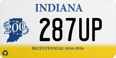 IN license plate 287UP