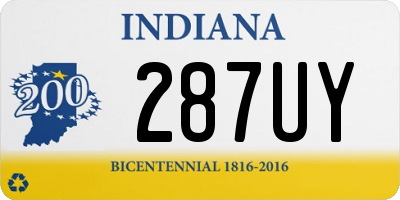 IN license plate 287UY