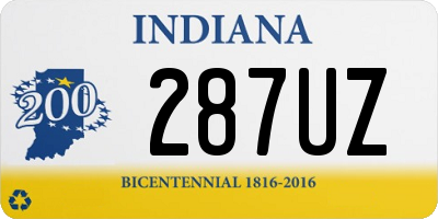 IN license plate 287UZ