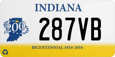 IN license plate 287VB