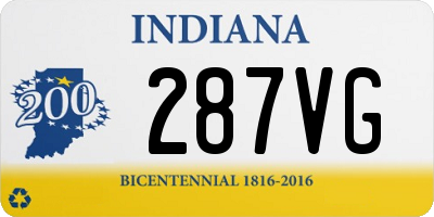 IN license plate 287VG