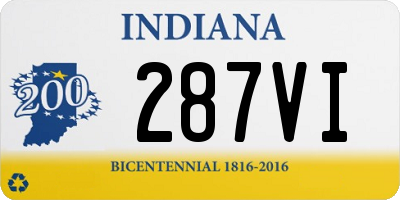 IN license plate 287VI