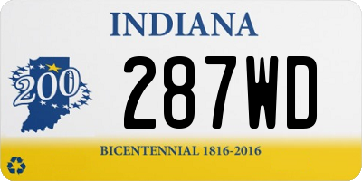 IN license plate 287WD