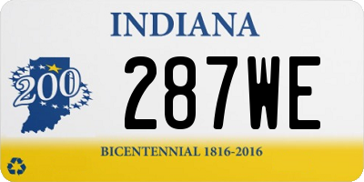 IN license plate 287WE