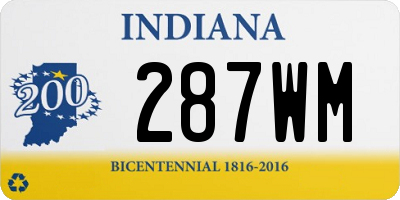 IN license plate 287WM