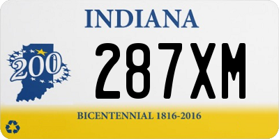 IN license plate 287XM