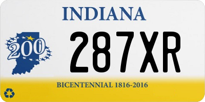 IN license plate 287XR