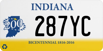 IN license plate 287YC