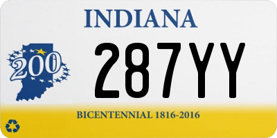 IN license plate 287YY