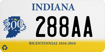 IN license plate 288AA