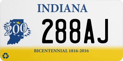 IN license plate 288AJ