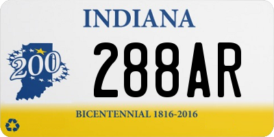 IN license plate 288AR