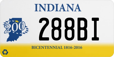 IN license plate 288BI