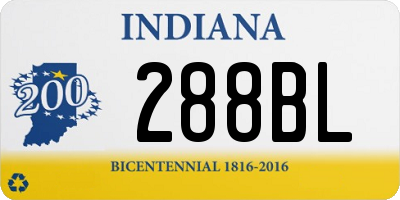 IN license plate 288BL