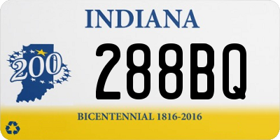 IN license plate 288BQ