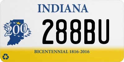 IN license plate 288BU
