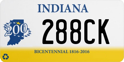 IN license plate 288CK