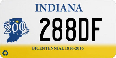 IN license plate 288DF