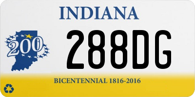 IN license plate 288DG