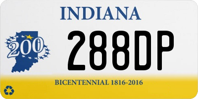 IN license plate 288DP