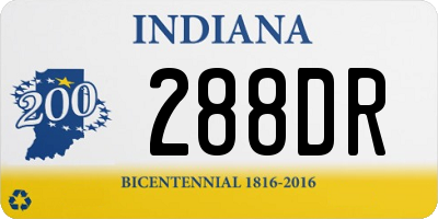 IN license plate 288DR