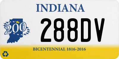 IN license plate 288DV