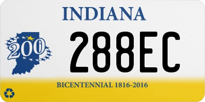 IN license plate 288EC