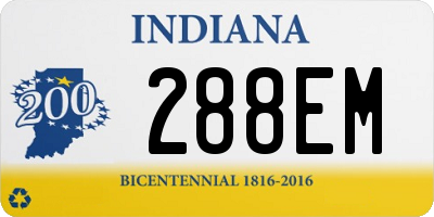 IN license plate 288EM