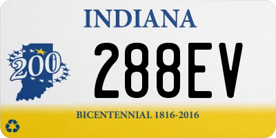 IN license plate 288EV