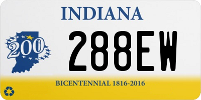 IN license plate 288EW