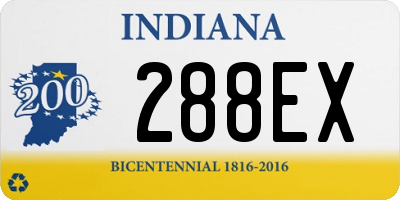 IN license plate 288EX