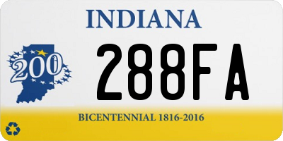 IN license plate 288FA