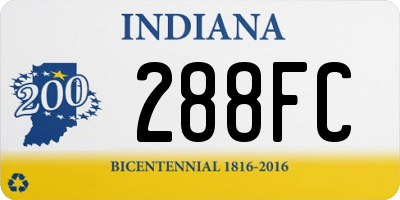 IN license plate 288FC