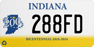 IN license plate 288FD