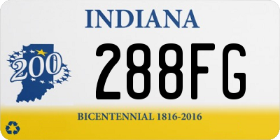 IN license plate 288FG