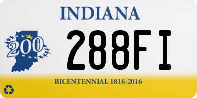 IN license plate 288FI