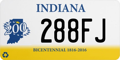 IN license plate 288FJ