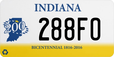 IN license plate 288FO