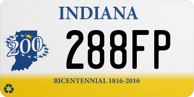 IN license plate 288FP