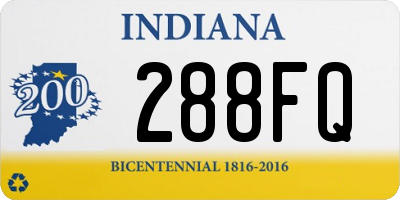 IN license plate 288FQ