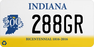 IN license plate 288GR