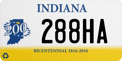 IN license plate 288HA