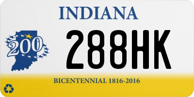 IN license plate 288HK