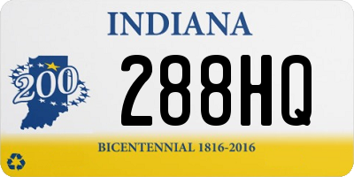 IN license plate 288HQ