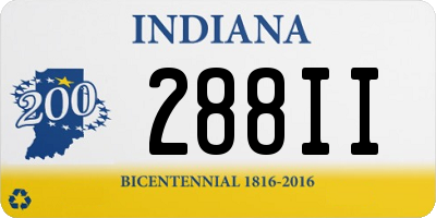 IN license plate 288II