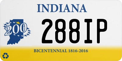 IN license plate 288IP